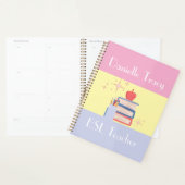 Teacher Name & Specialty/Grade Colorful Custom Planner (Display)