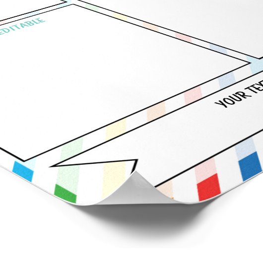 Teacher Nieuwsbrief bewerkbare sjabloon Poster (Hoek)