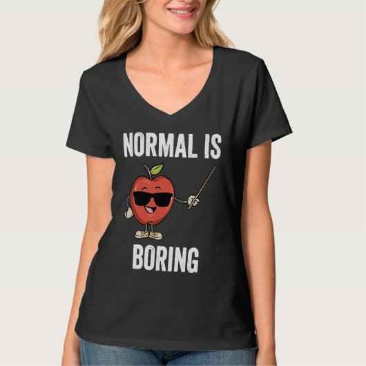Teacher Normal Is Boring Cool Teaching T-shirt (Voorkant)