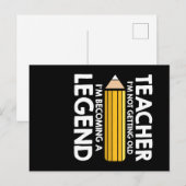 Teacher Not Getting Old Teacher Legend Briefkaart (Voorkant / Achterkant)