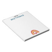 Teacher Notepad – A Note from Rainbow Design Notitieblok (Schuin)