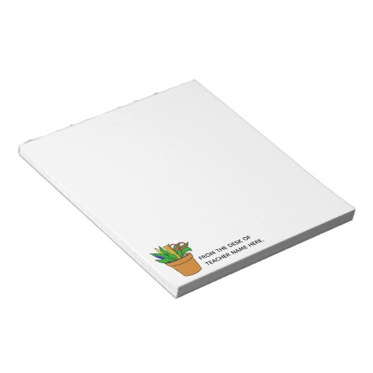 Teacher Notepad with Name Personalization Notitieblok (Schuin)