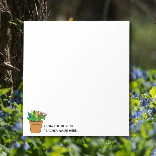 Teacher Notepad with Name Personalization Notitieblok