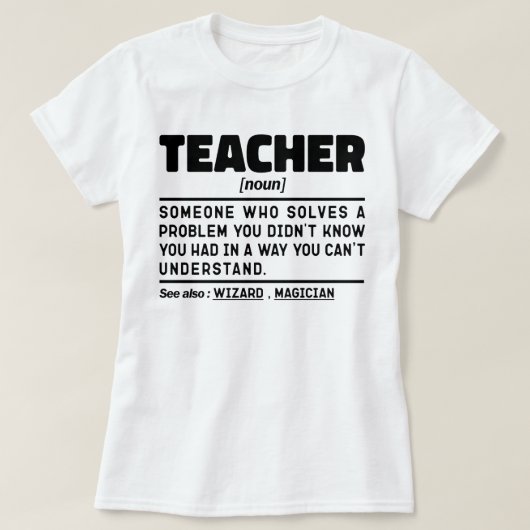 Teacher Noun Definition Instructor Inspirerend T-shirt (Design voorkant)