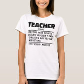 Teacher Noun Definition Instructor Inspirerend T-shirt (Voorkant)