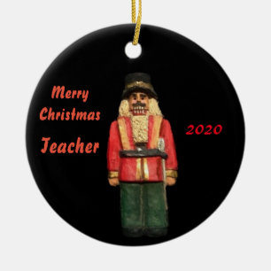 TEACHER NUTCRACKER 2020 XMAS COLLECTOR-ORNAMENT KERAMISCH ORNAMENT