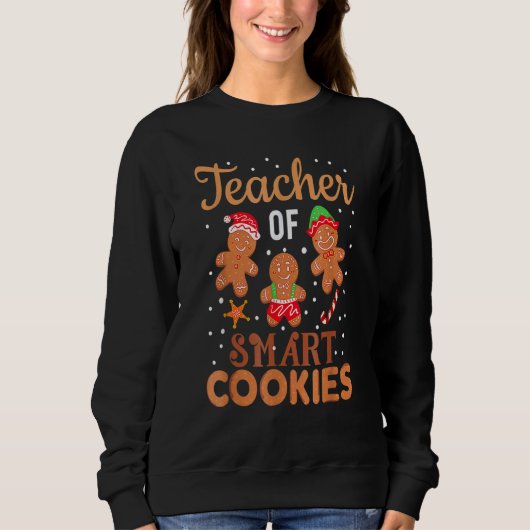 Teacher Of Smart Cookies Christmas Teacher Holiday Trui (Voorkant)