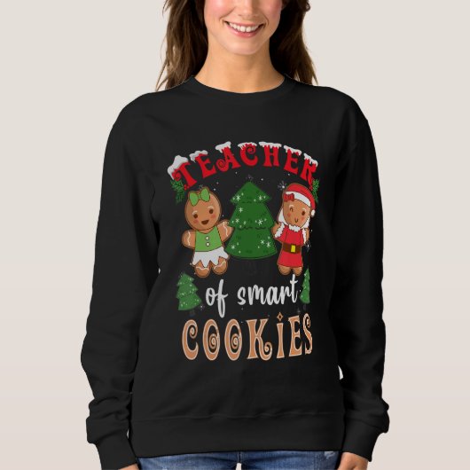 Teacher Of Smart Cookies Gingerbread Pajama Family Trui (Voorkant)