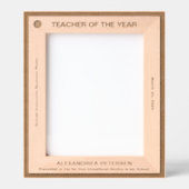 Teacher of the Year Award voor Houten Gegraveerde Lijstjes (Voorkant)