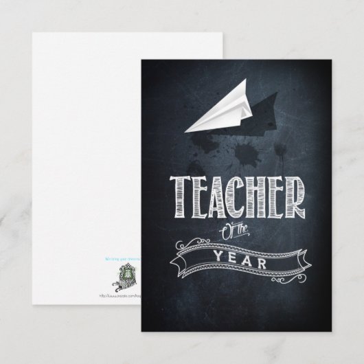 Teacher of the year kaart (Voorkant / Achterkant)