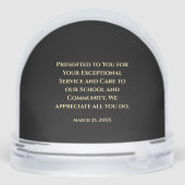 Teacher of the Year Photo Logo Gold Business  Sneeuwbol (Achterkant)