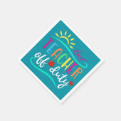 Teacher Off Duty Vakantie Servet (Hoek)