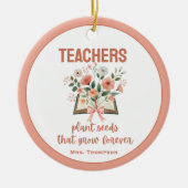 Teacher Ornament Wildflowers Gepersonaliseerde vak (Voorkant)