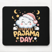 Teacher Pajama Day Shirt, Funny Cloud Sleever Scho Muismat (Voorkant)