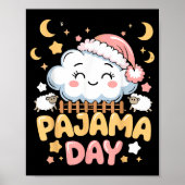 Teacher Pajama Day Shirt, Funny Cloud Sleever Scho Poster (Voorkant)