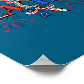 Teacher Patriotic 1776 Independence Day Artwork Poster (Hoek)