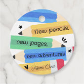 Teacher Pencil School voordeel Tags Bedankjes Labels (Voorkant)