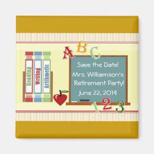 Teacher Pensioen Partij Save the Date Magnet