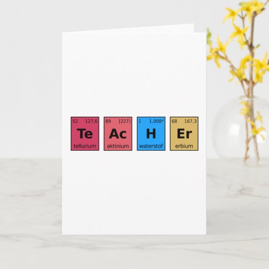 Teacher Periodic Table Kaart (Gele Bloem)