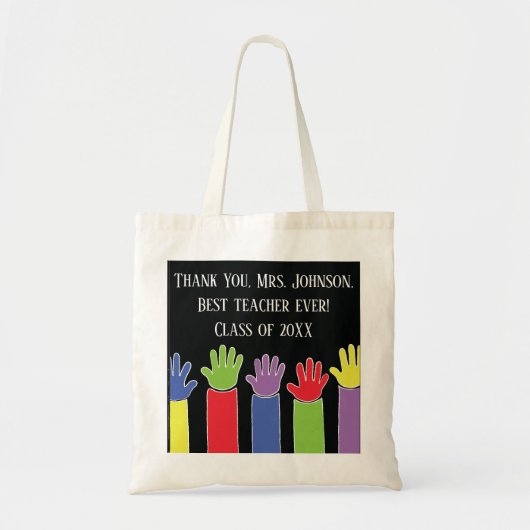 Teacher Personalize Budget Tote Bag (Voorkant)