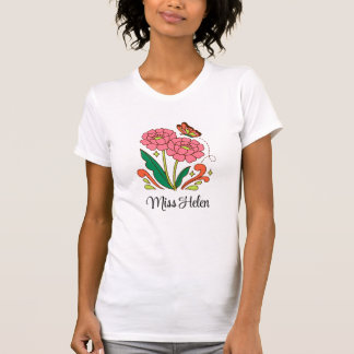 Teacher Personalized Flower Name Shirt Gift