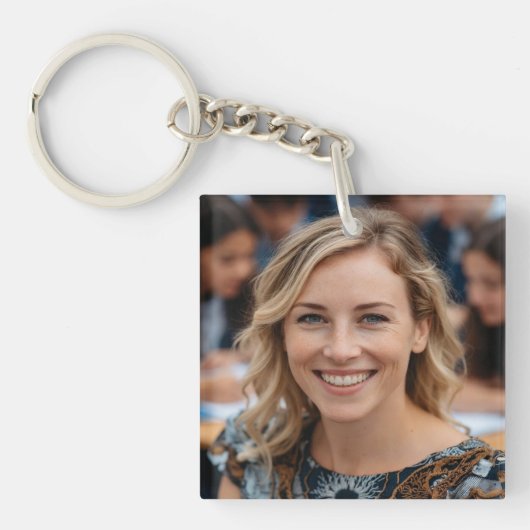 Teacher Photo Customize Personalize Sleutelhanger (Voorkant)