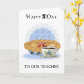 Teacher Pi Day Wenskaart met appeltaart Kaart (Gele Bloem)
