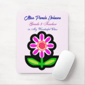 Teacher Pink Flower Muismat (Met muis)