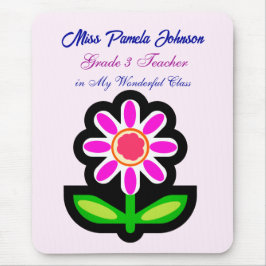 Teacher Pink Flower Muismat