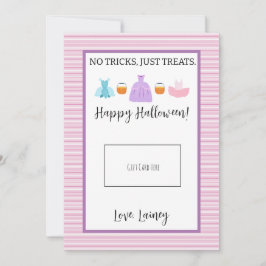 Teacher Pink Halloween Gift Kaart Houder