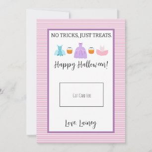 Teacher Pink Halloween Gift Kaart Houder