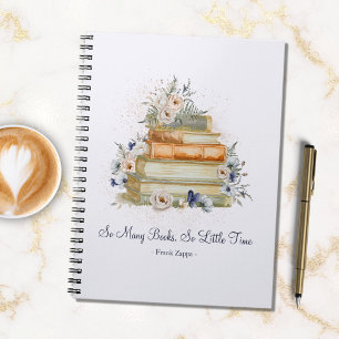 Teacher Planner Boeken Beige Blauwe Bloemen Notitieboek