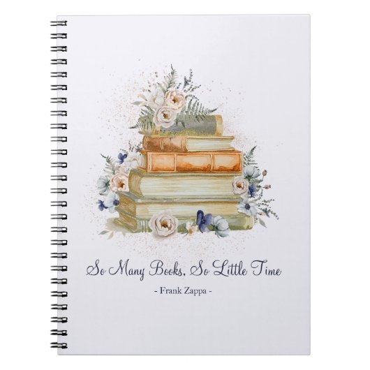 Teacher Planner Boeken  Beige Blauwe Bloemen Notitieboek (Voorkant)