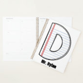 Teacher Planner – Notebook Paper Initial (Display)