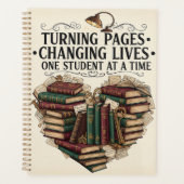 Teacher Planner | Turning Pages Book Heart (Voorkant)