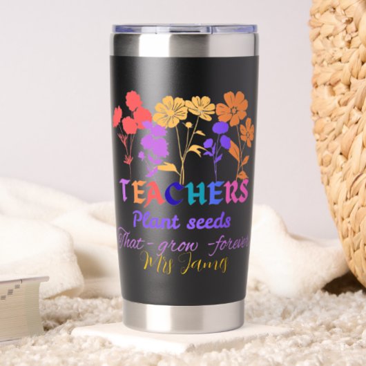 Teacher plant seed personalized teacher's day geïsoleerde drinkbeker