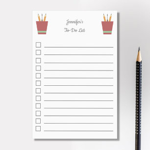 Teacher potlood vak to-do lijst post-it® notes