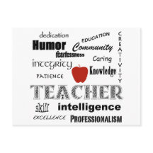 Teacher Pride+Red Apple/Text Design