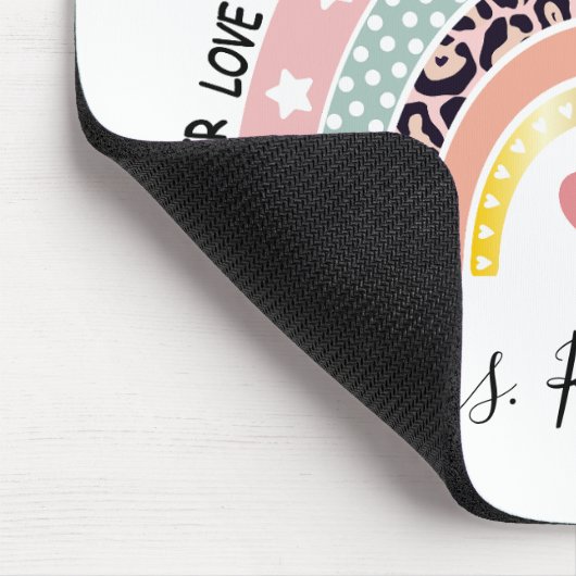 Teacher Rainbow Custom Muismat (Hoek)