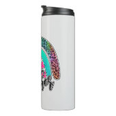 Teacher Rainbow – Kleurrijke luipaardprint Thermosbeker (Geroteerd rechts)