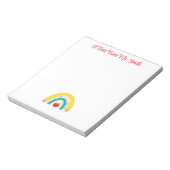 Teacher Rainbow Notepad with Apple Accent Notitieblok (Linkerzijde)
