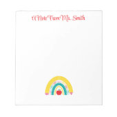  Teacher Rainbow Notepad with Apple Accent Notitieblok (Voorkant)