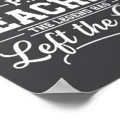 Teacher Retired P.e. Teacher The Legend Has Left T Poster (Hoek)