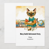 Teacher  retirement 2025 for cat lovers kaart (Voorkant / Achterkant)