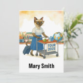 Teacher  retirement 2025 for cat lovers kaart (Staand voorkant)