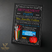 Teacher Retirement Chalkboard Kaart
