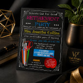 Teacher Retirement Chalkboard Kaart