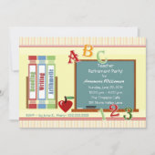 Teacher Retirement ChalkBoard Uitnodiging (Voorkant)
