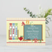 Teacher Retirement ChalkBoard Uitnodiging (Staand voorkant)