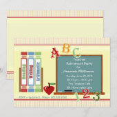 Teacher Retirement ChalkBoard Uitnodiging (Voorkant / Achterkant)